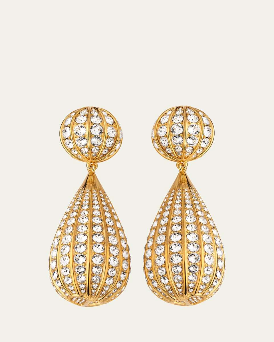 Famiglia Swarovski Crystal Drop Clip Earrings